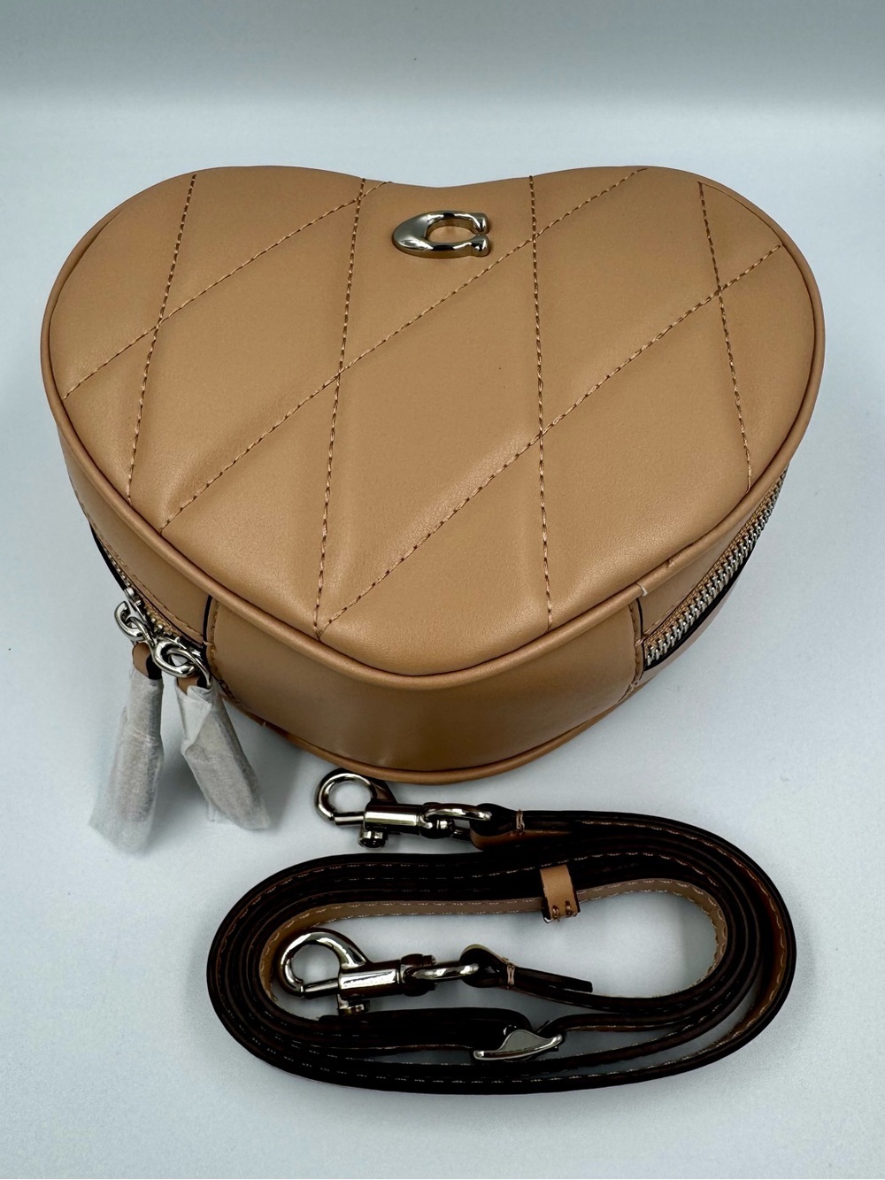 Coach Heart Crossbody Bag Tan uln CE726